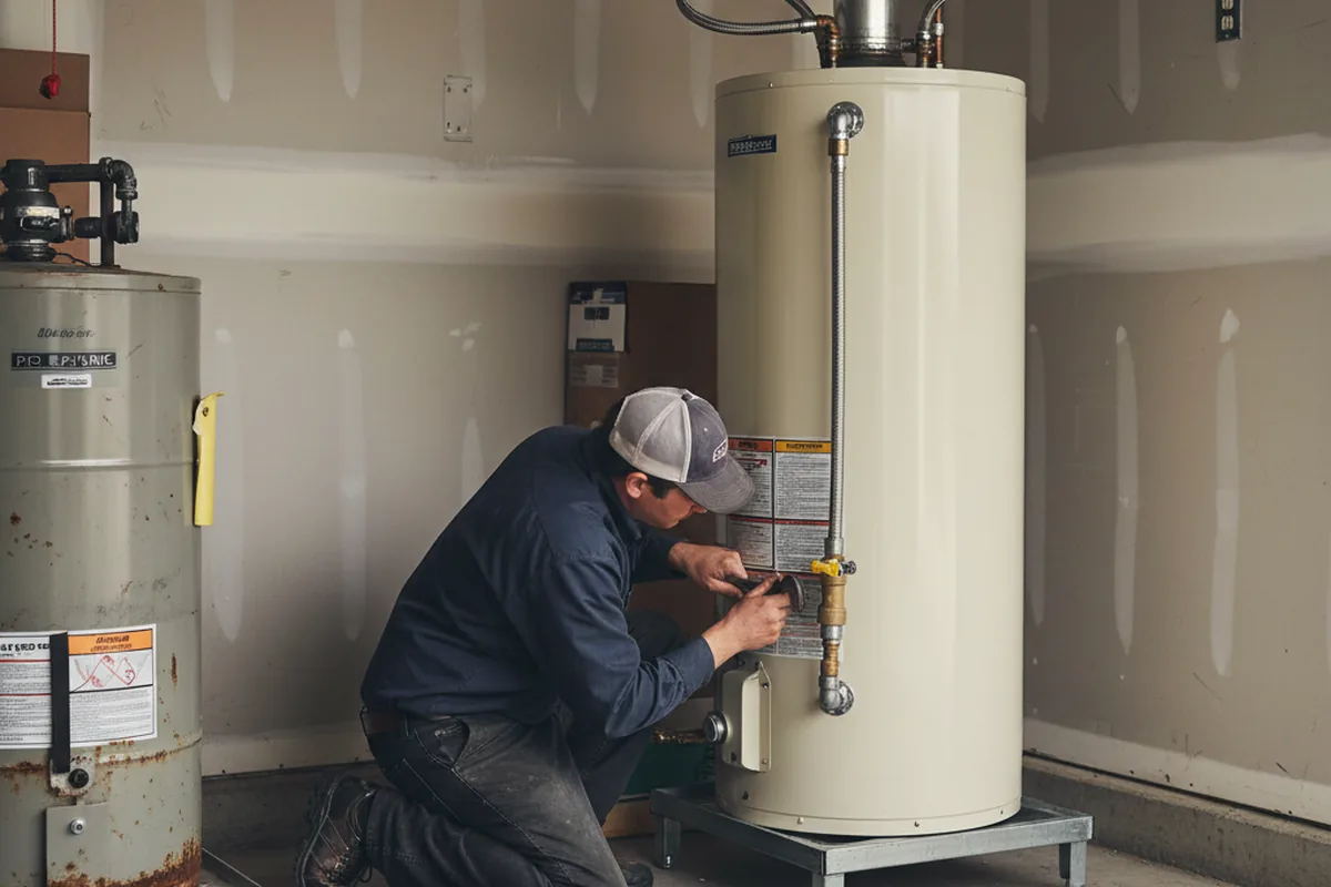 Water heater and shutoff valve replacement in West Friendship